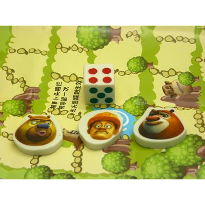 熊出没之大冒险益智类4件套学生橡皮 游戏棋橡皮擦