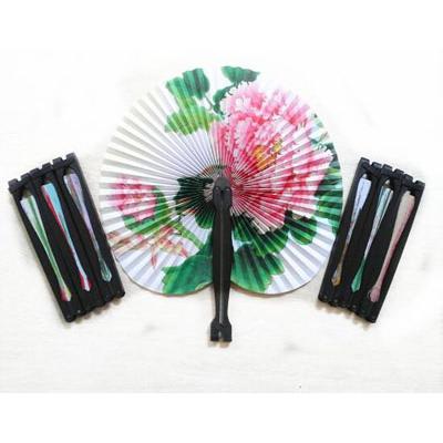 70/80后怀旧经典 传统圆形折叠纸扇子 童年儿时礼物批发