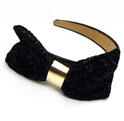 韩版亮片蝴蝶结甜美发箍头箍发卡