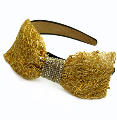 精美蝴蝶结亮片手工发卡发箍