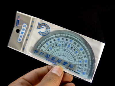 半圆透明塑料量角器 学生学习工具