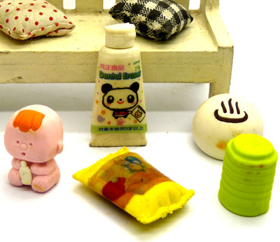 爱学习学生6件套多种造型橡皮 50克橡皮