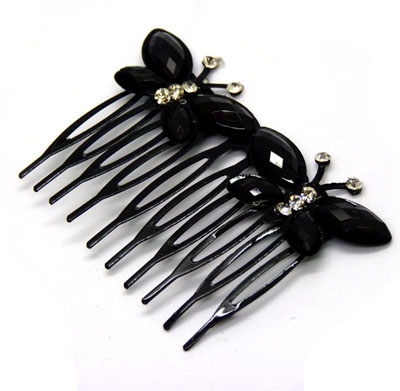 韩国头饰品发插梳蝴蝶结发梳韩版刘海盘发饰韩式发卡发夹发叉