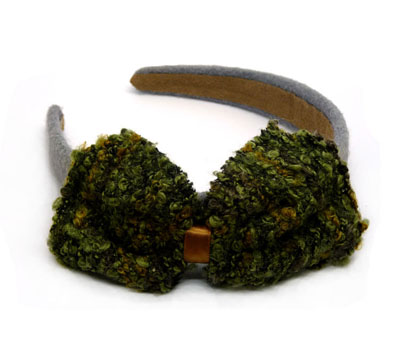 大气绒布蝴蝶结发箍 布衣蝴蝶结发饰