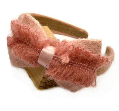 大气绒布蝴蝶结发箍 布衣蝴蝶结发饰