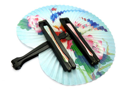 70/80后怀旧经典 传统圆形折叠纸扇子 童年儿时礼物批发