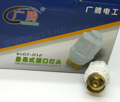 广腾 GT-812家用卡口吊灯底座悬吊式陶瓷罗口灯座灯头