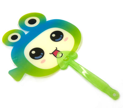 厂家批发多彩卡通广告扇 一字柄夏凉扇子