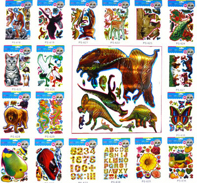 最新爆款27*35cm3D立体墙贴 3D 装饰组合贴纸 PVC贴纸