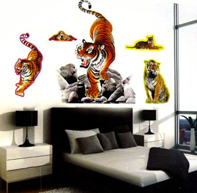 最新爆款27*35cm3D立体墙贴 3D 装饰组合贴纸 PVC贴纸