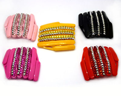 火爆镶钻折叠发卡 伸缩发箍 便携发卡厂家批发全网首款
