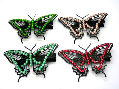 新品镂空水钻蝴蝶发夹 全国热卖中！！！