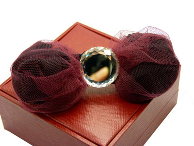 热销型 素色琉璃绢花纱玫瑰花发饰 厂家批发