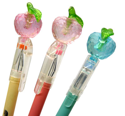 全新创意 水晶苹果中性笔1019替芯 厂家直销!!!