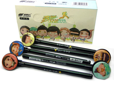 全新创意 奔跑吧兄弟头像中性笔1019替芯 厂家直销!!!