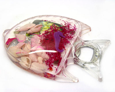 全国首发款！！ 新奇特鱼型开瓶器 磁铁冰箱贴 鱼里注水活动动画