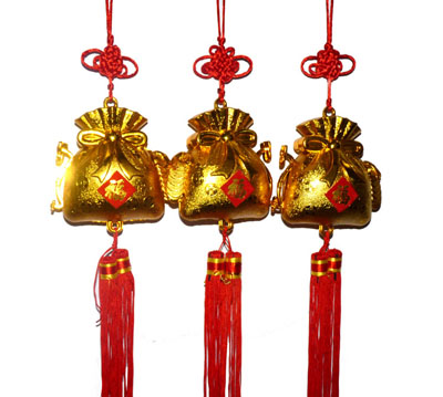 挂件 黄金钱袋中国结 厂家直批