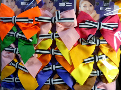 批发蝴蝶结发夹 布制发夹颜色鲜艳压夹