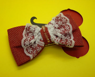 小蝴蝶结发夹 蕾丝发夹 厂家直批