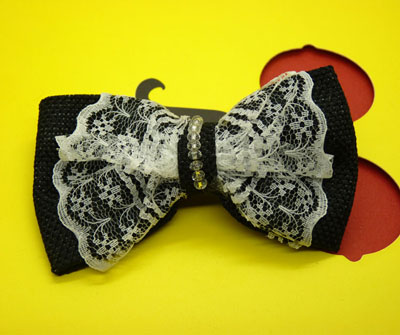 小蝴蝶结发夹 蕾丝发夹 厂家直批