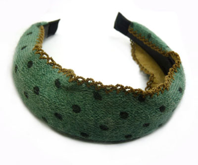 细毛线编制发箍 宽边时尚发饰