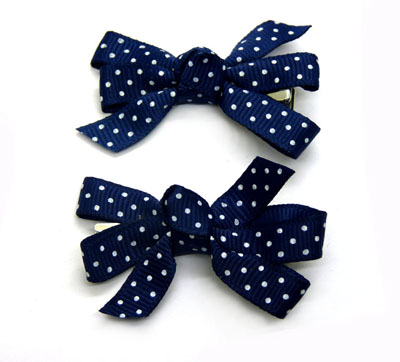 一对布工艺蝴蝶结发夹 儿童发夹火爆热销中