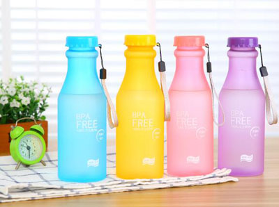 创意汽水瓶水杯 磨砂面水杯 简单时尚 携带方便（混色）