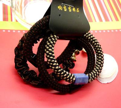 批发4只装百搭款皮筋 高弹力皮筋 皮筋发饰