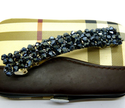 精品纯手工制作水晶香蕉夹 发夹发饰批发