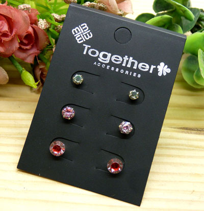 耳饰精品组合 3套装耳钉时尚潮流百搭款耳钉 耳饰批发