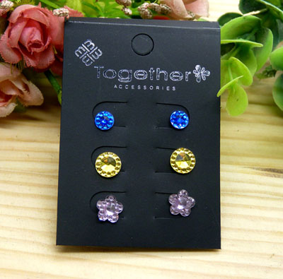 耳饰精品组合 3套装耳钉时尚潮流百搭款耳钉 耳饰批发