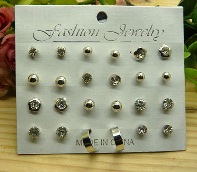 精品耳饰 时尚组合耳钉百搭款耳钉耳饰批发