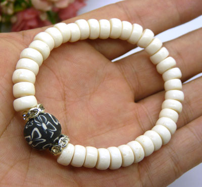 时尚高仿玉珠钻石手链 个性手链手饰批发