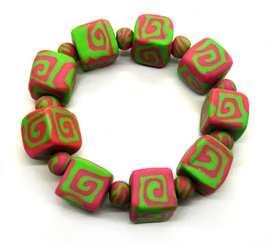 个性时尚手链 树胶彩绘手链手饰批发