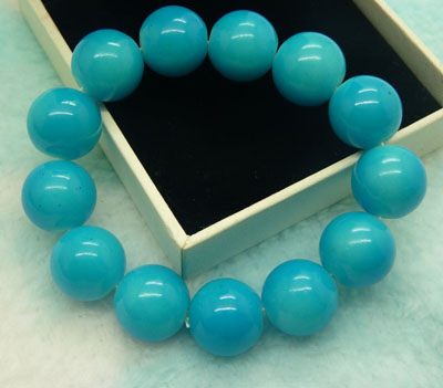 12mm仿真天然水晶珠手链 颜色鲜艳逼真手链手饰批发