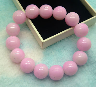 12mm仿真天然水晶珠手链 颜色鲜艳逼真手链手饰批发