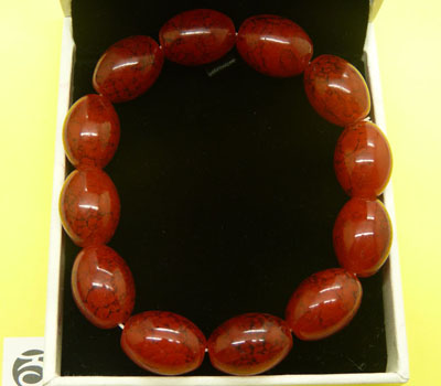 16mm*10mm椭圆形珠手链 高仿玉石精灵剔透手链首饰批发