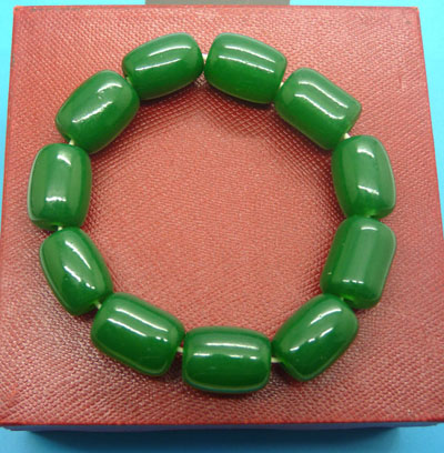 16mm*10mm椭圆形珠手链 高仿玉石精灵剔透手链首饰批发