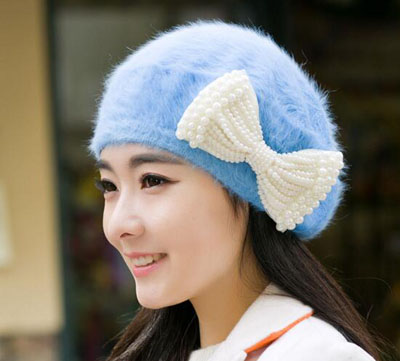 秋冬季到来全国最低价 女款兔毛蓓蕾帽 爆款时尚蓓蕾帽厂家直批