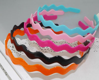 爆款波浪形塑料发箍  儿童发箍小美女必备 儿童发饰批发