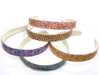 20mm印小花朵宽发箍 气质型发箍头箍批发