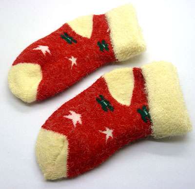 精美图案纯棉儿童袜毛圈袜子