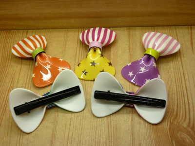 全国最低价批发 正品（梦之恋）淑女蝴蝶结亚克力压夹