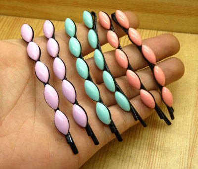 全网最低价批发正品（梦之恋）新款火爆一字豆豆对夹 爱心对夹发饰批发（大号）