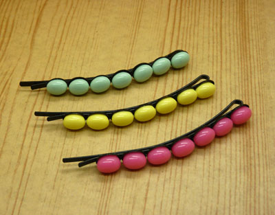 全网最低价批发正品（梦之恋）新款火爆一字豆豆对夹 爱心对夹发饰批发（大号）