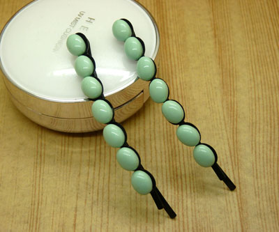 全网最低价批发正品（梦之恋）新款火爆一字豆豆对夹 爱心对夹发饰批发（大号）