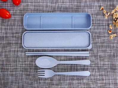 健康环保小麦秸秆餐具盒三件套加厚防烫 厨房必备品