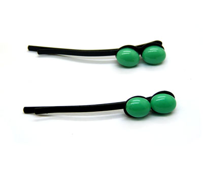 全网最低价批发（梦之恋）可爱一字豆豆对夹米粒对夹发饰批发（小号）