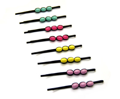 全网最低价批发（梦之恋）可爱一字豆豆对夹米粒对夹发饰批发（小号）