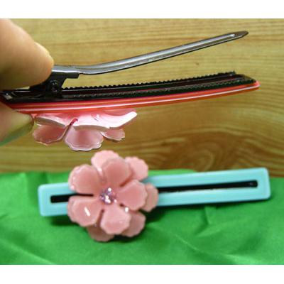 爆款正品梦之恋一字夹高档花朵带钻发夹头饰批发	